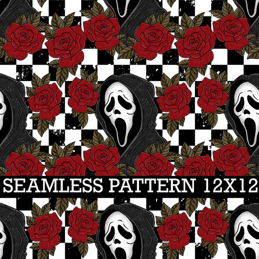 HALLOWEEN WORLD TOUR GHOST SEAMLESS PATTERN