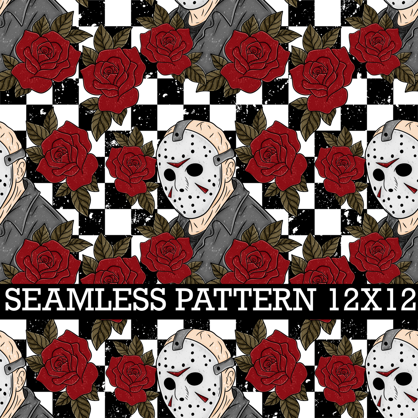 HALLOWEEN WORLD TOUR JASON SEAMLESS PATTERN