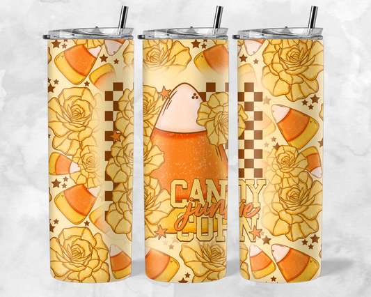 CANDY CORN JUNKIE TUMBLER WRAP