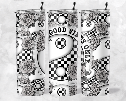 GOOD VIBES ONLY TUMBLER WRAP