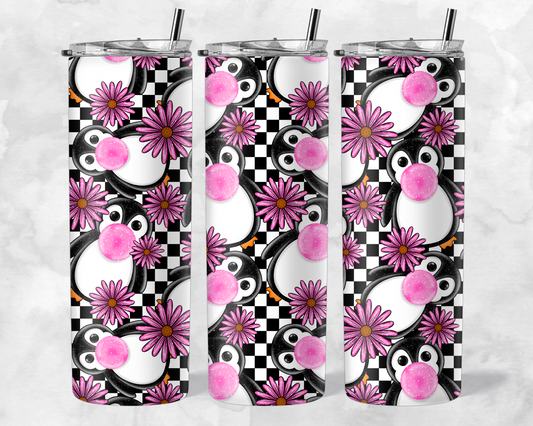 BUBBLE GUM PENGUIN TUMBLER WRAP