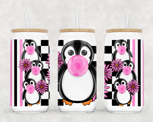 BUBBLE GUM PENGUIN GLASS WRAP