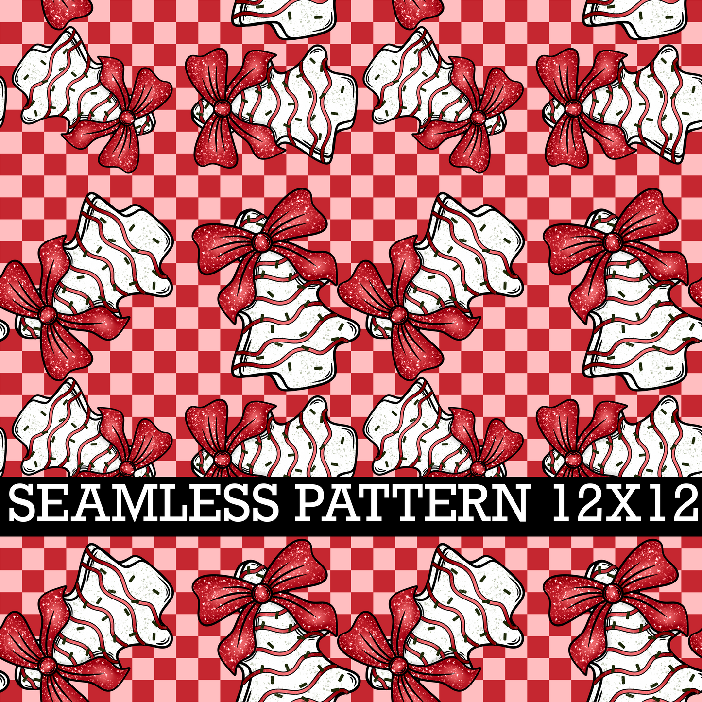 ALL I WANT FOR CHRISTMAS SEAMLESS PATTERN