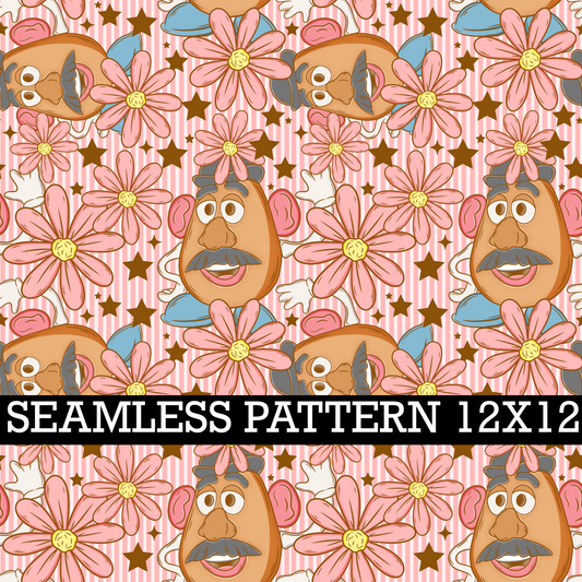 POTATO HEAD FLORAL SEAMLESS PATTERN