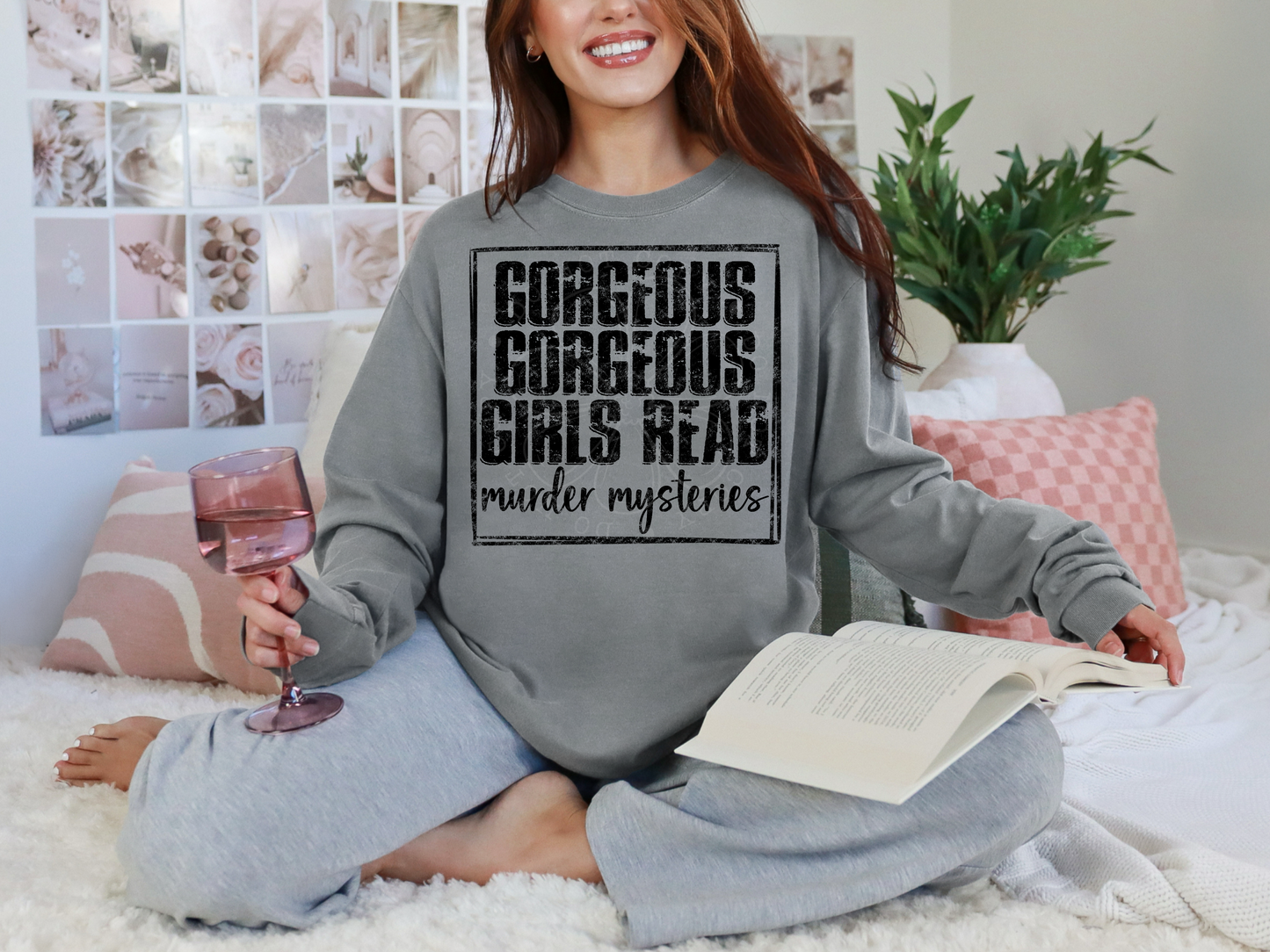 GORGEOUS GIRLS READ MURDER MYSTERIES PNG DESIGN