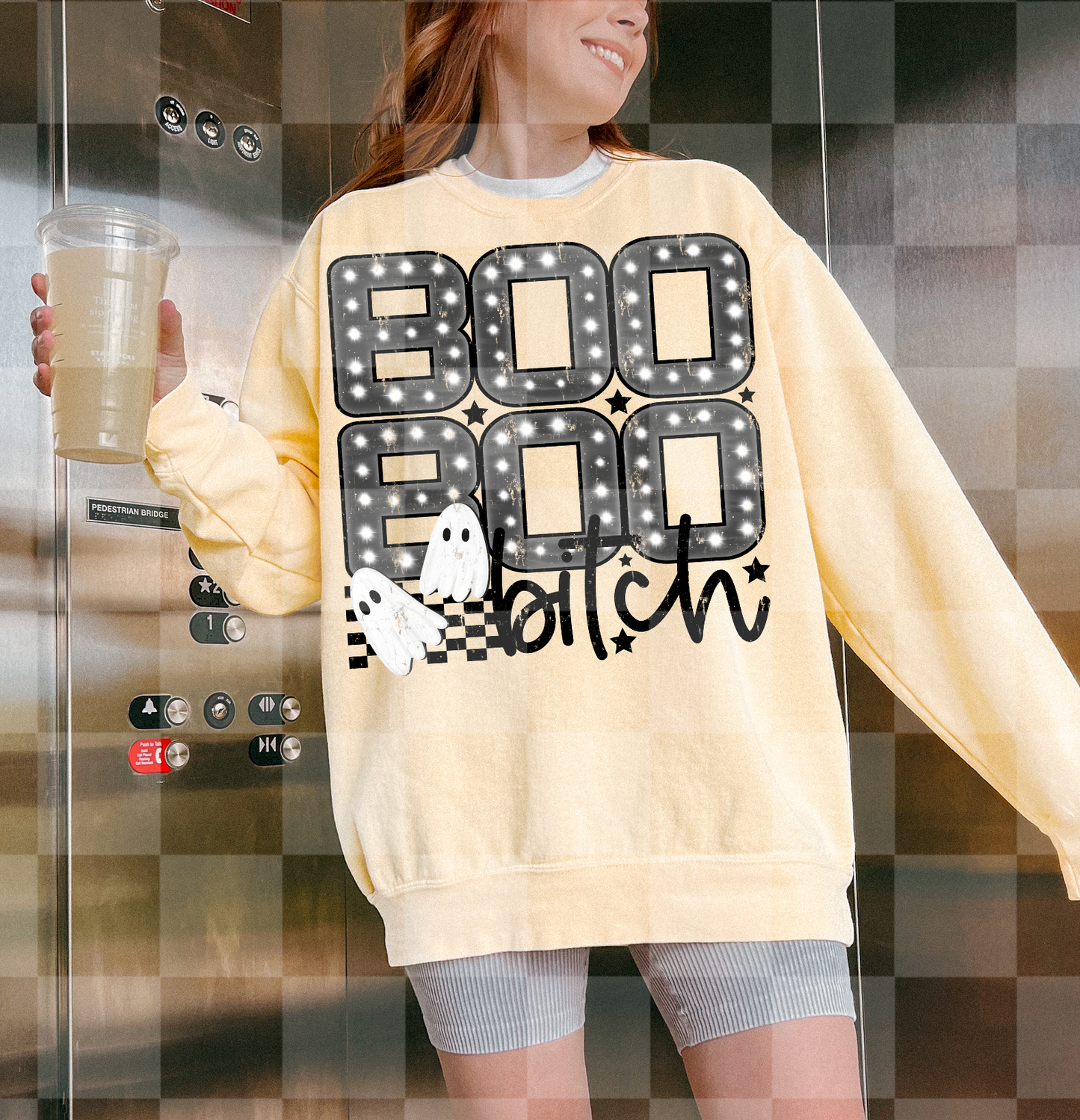 BOO BITCH W/ GHOSTS DIGITAL DESIGN