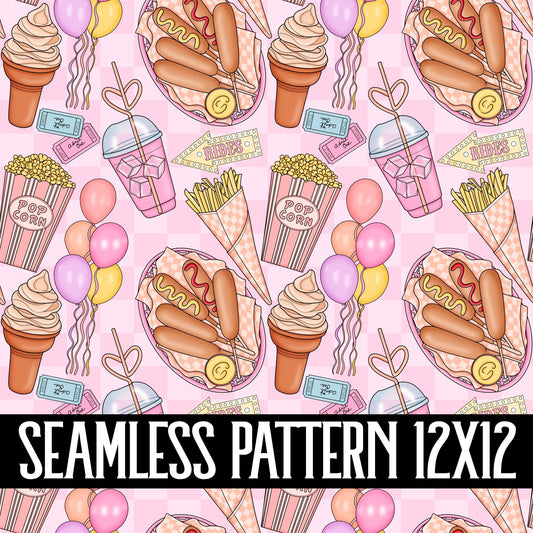CARNIVAL FOOD SEAMLESS PATTERN