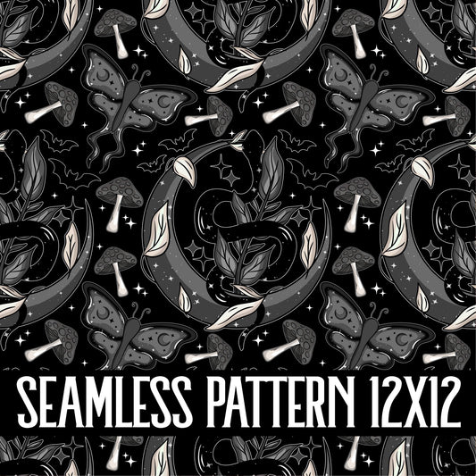 DARK MYSTICAL SEAMLESS PATTERN