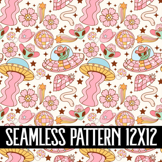 ALIENS SEAMLESS PATTERN