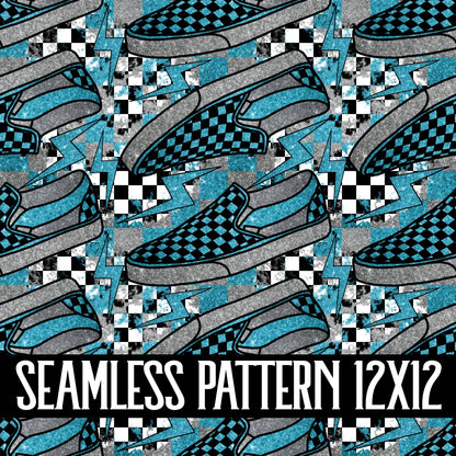 GLITTER SHOES SEAMLESS PATTERN