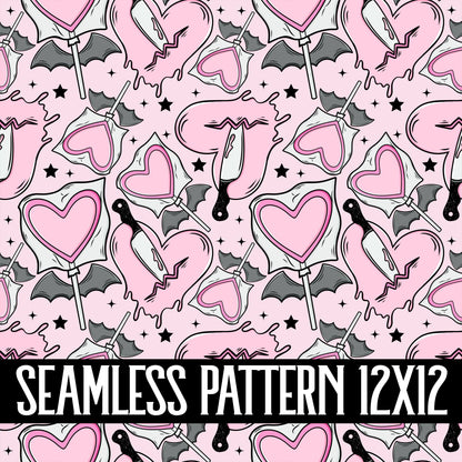 SPOOKY CANDY  SEAMLESS PATTERN
