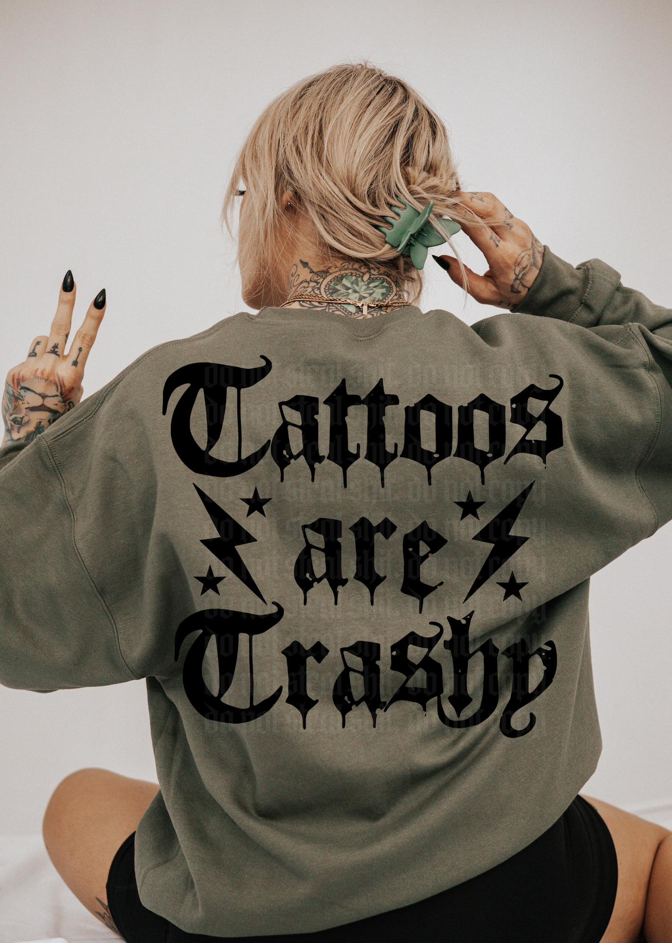 TATTOOS ARE TRASHY PNG DESIGN