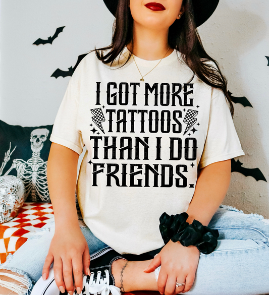 More Tattoos Than Friends PNG - Commercial Use - No Licensing