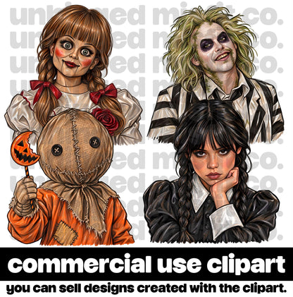 Horror Clipart Solo Bundle