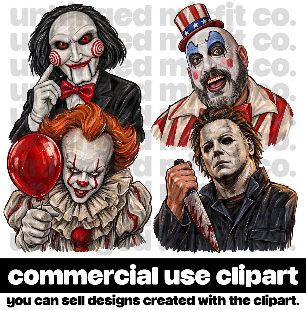 Horror Clipart Solo Bundle