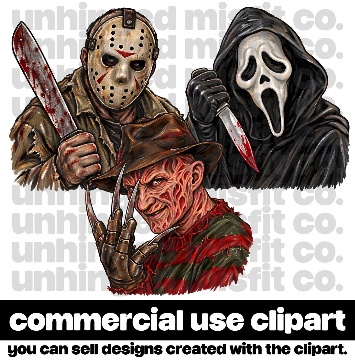 Horror Clipart Solo Bundle