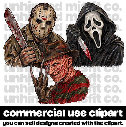 Horror Clipart Solo Bundle
