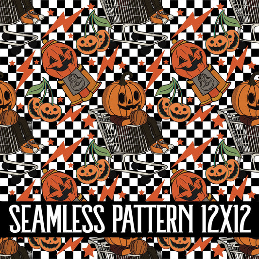 VINTAGE HALLOWEEN SEAMLESS PATTERN