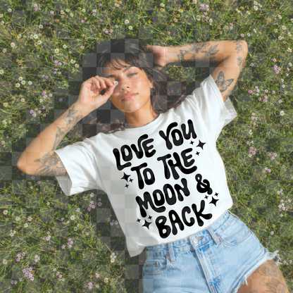 LOVE YOU TO THE MOON AND BACK PNG DIGITAL DESIGN