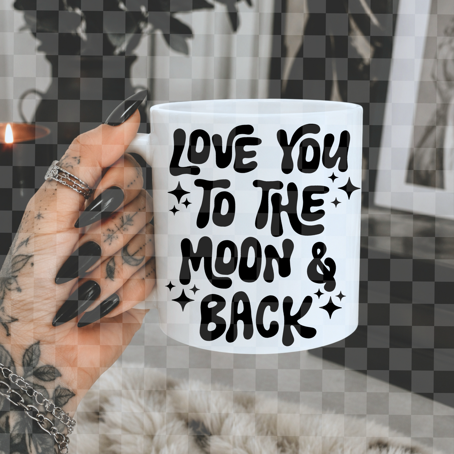 LOVE YOU TO THE MOON AND BACK PNG DIGITAL DESIGN
