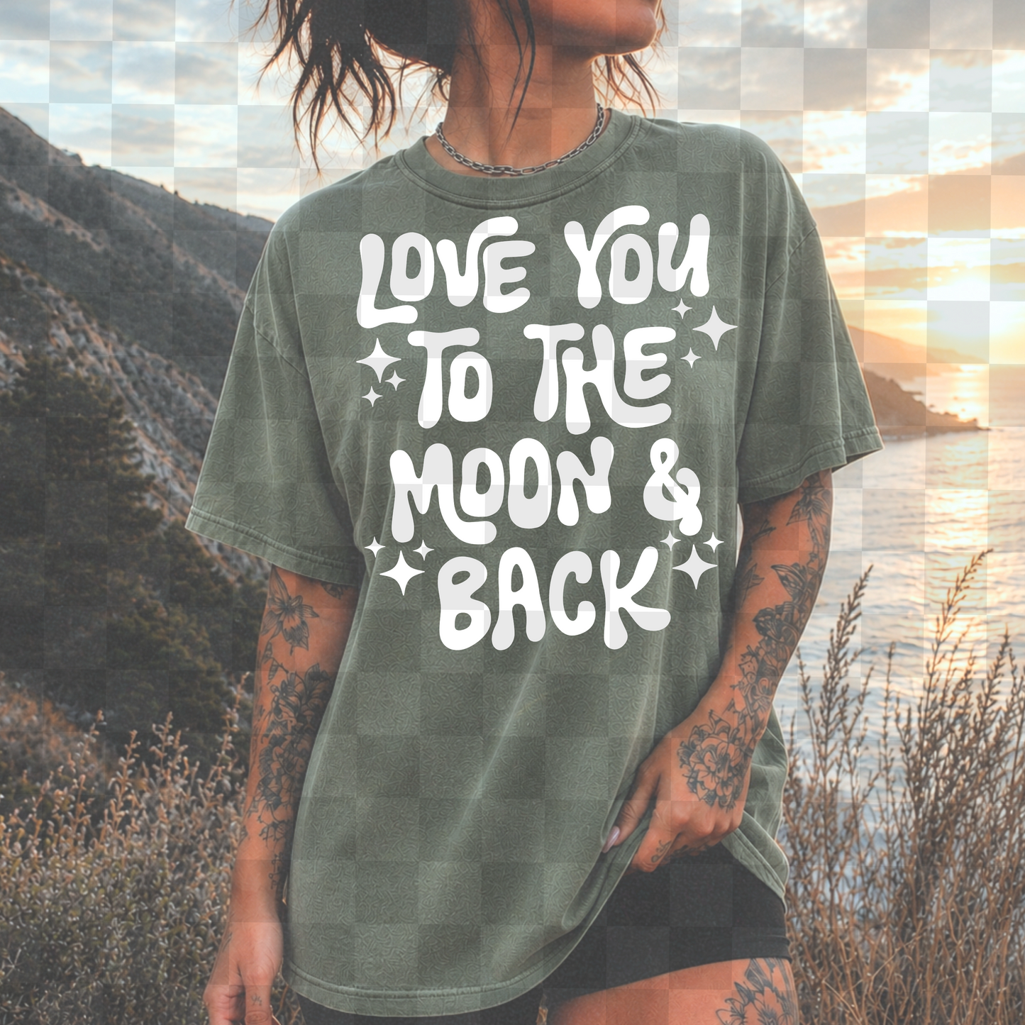 LOVE YOU TO THE MOON AND BACK PNG DIGITAL DESIGN