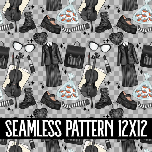 GOTH THINGS SEAMLESS PATTERN