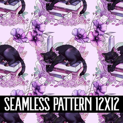 BOOKISH CAT SEAMLESS PATTERN