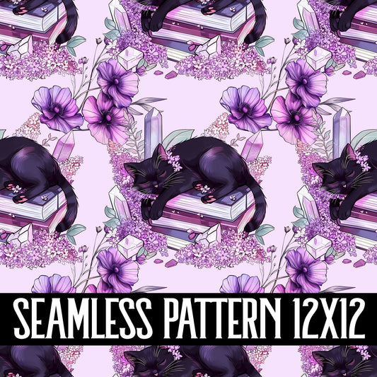 BOOKISH CAT SEAMLESS PATTERN