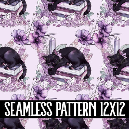 BOOKISH CAT SEAMLESS PATTERN