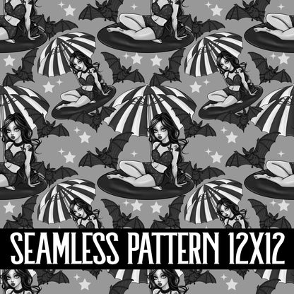 GOTH SUMMER SEAMLESS PATTERN