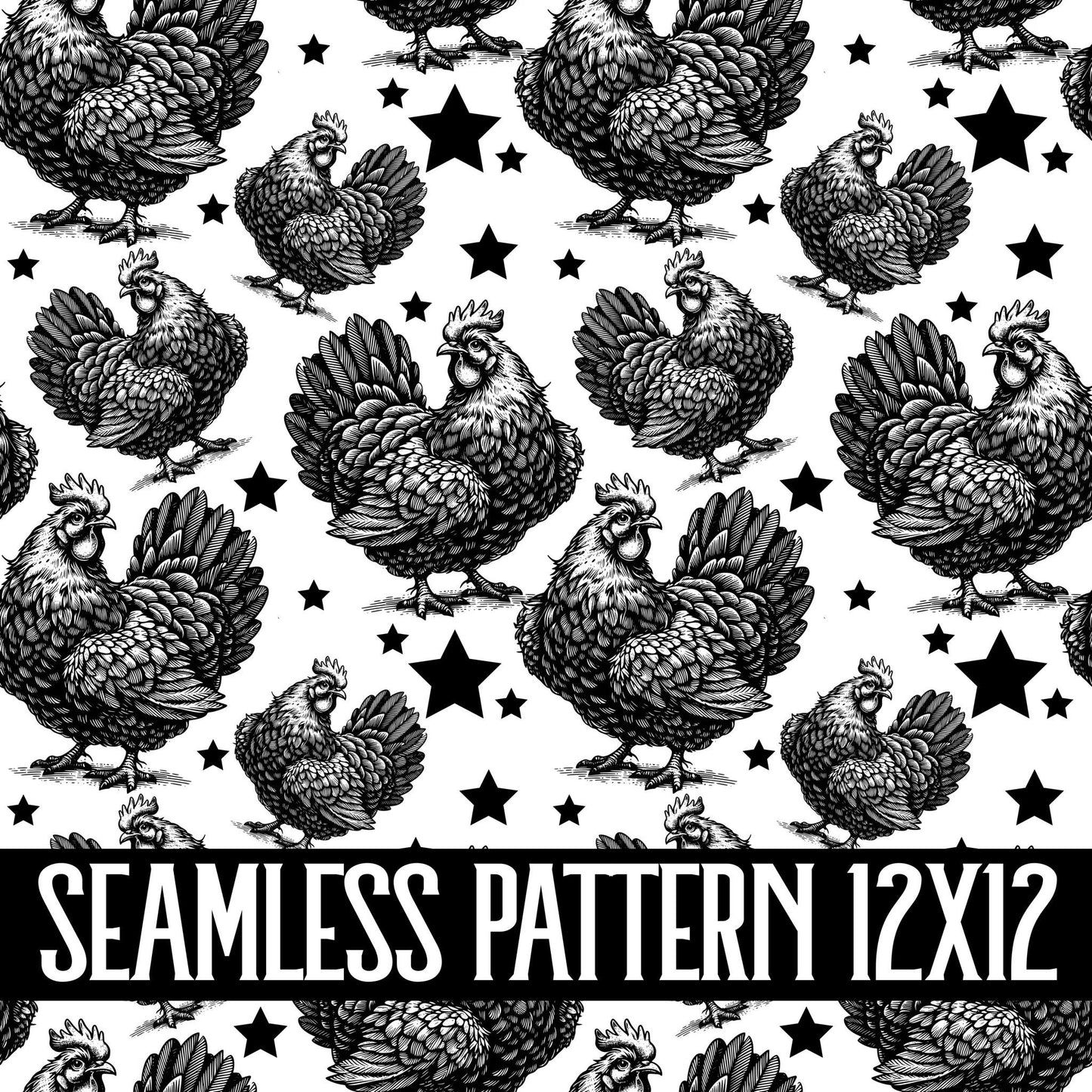 CHICKEN SEAMLESS PATTERN