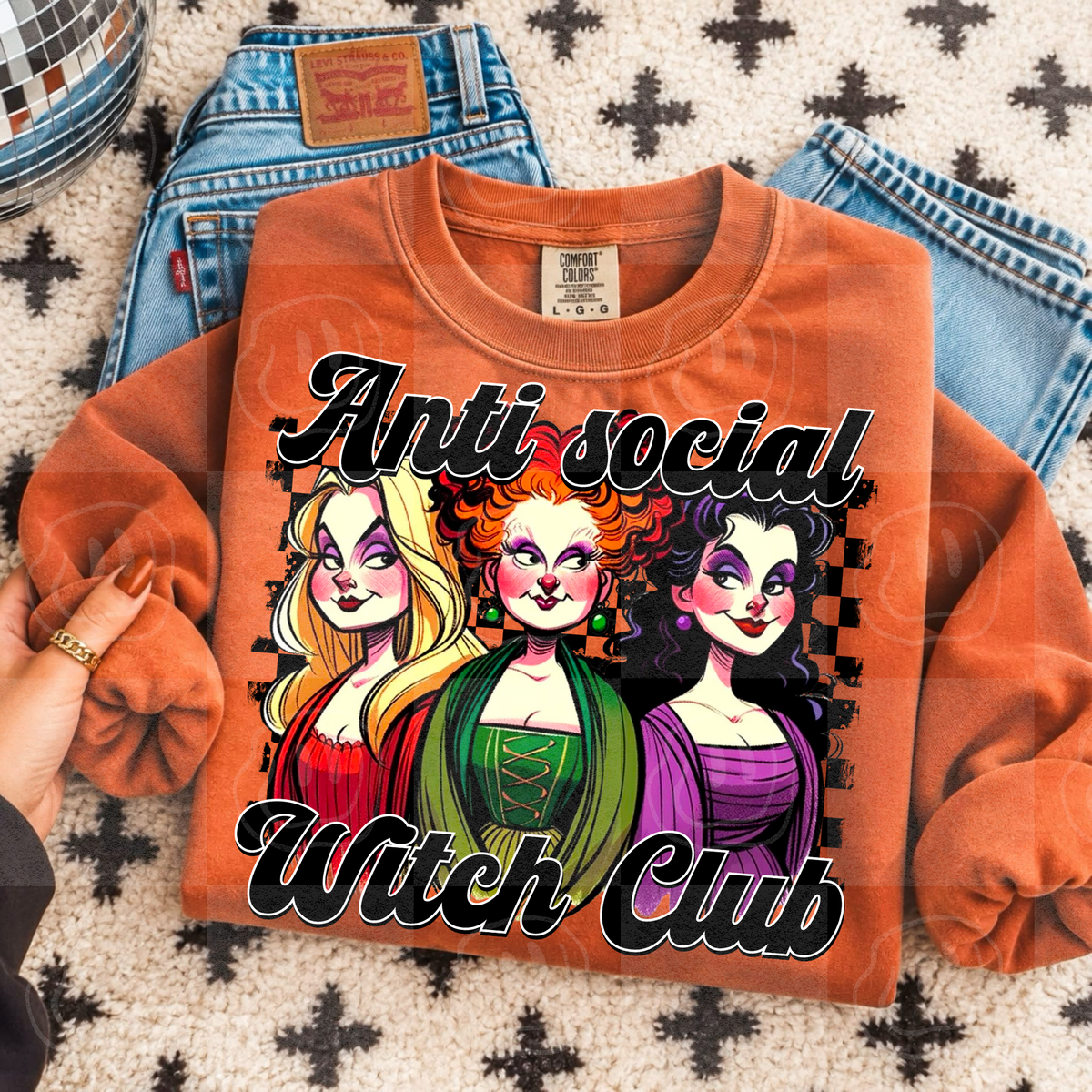 Anti Social Witch Club Digital Download★NOT HAND DRAWN★