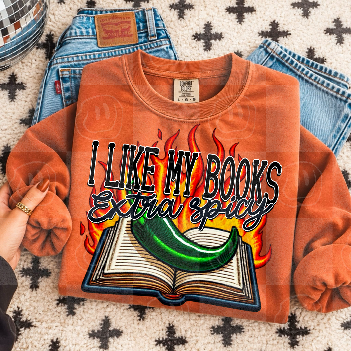 I Like My Books Extra Spicy Digital Download ★NOT HAND DRAWN★