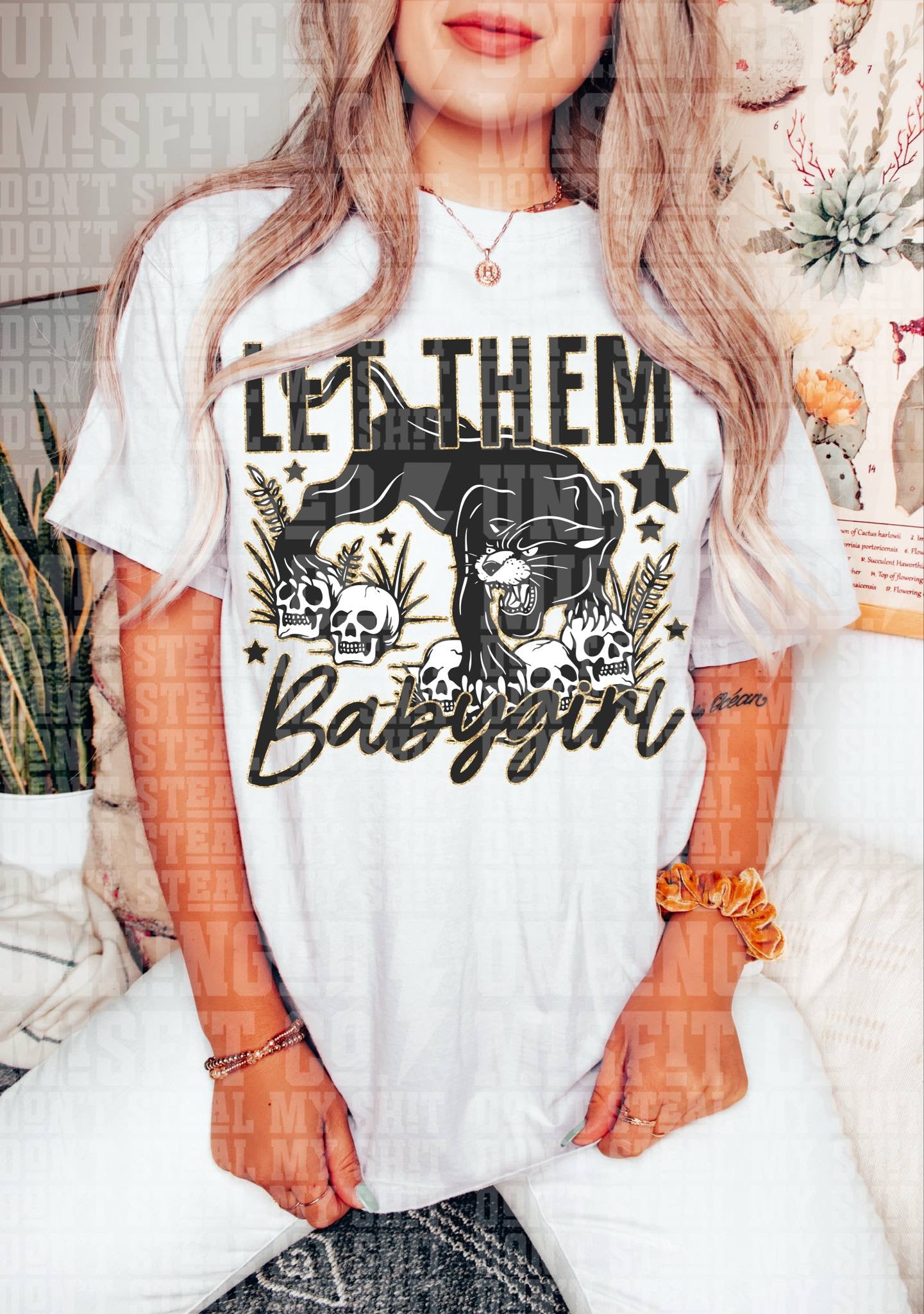 LET THEM BABY GIRL PNG DESIGN