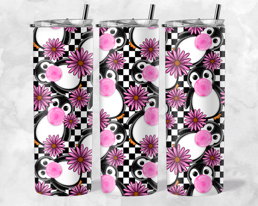 Bubble Gum Penguin Tumbler Wrap *NO LICENSING REQUIRED*