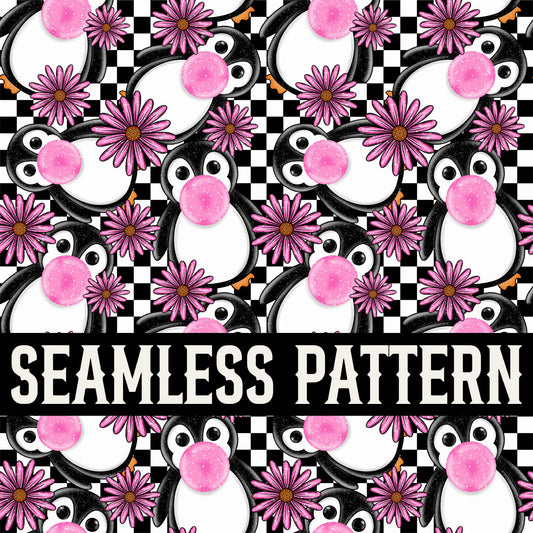 Bubble Gum Penguin Seamless *NO LICENSING REQUIRED*