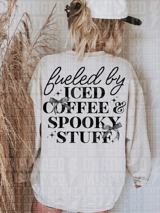 ICED COFFEE AND SPOOKY STUFF PNG DESIGN
