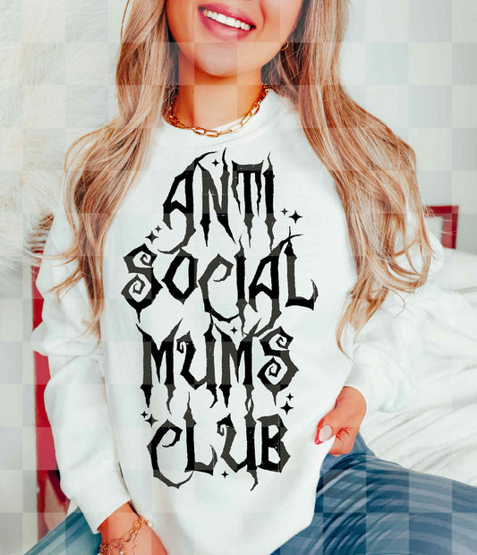Anti Social Mums Club PNG Design *NO LICENSING REQUIRED*