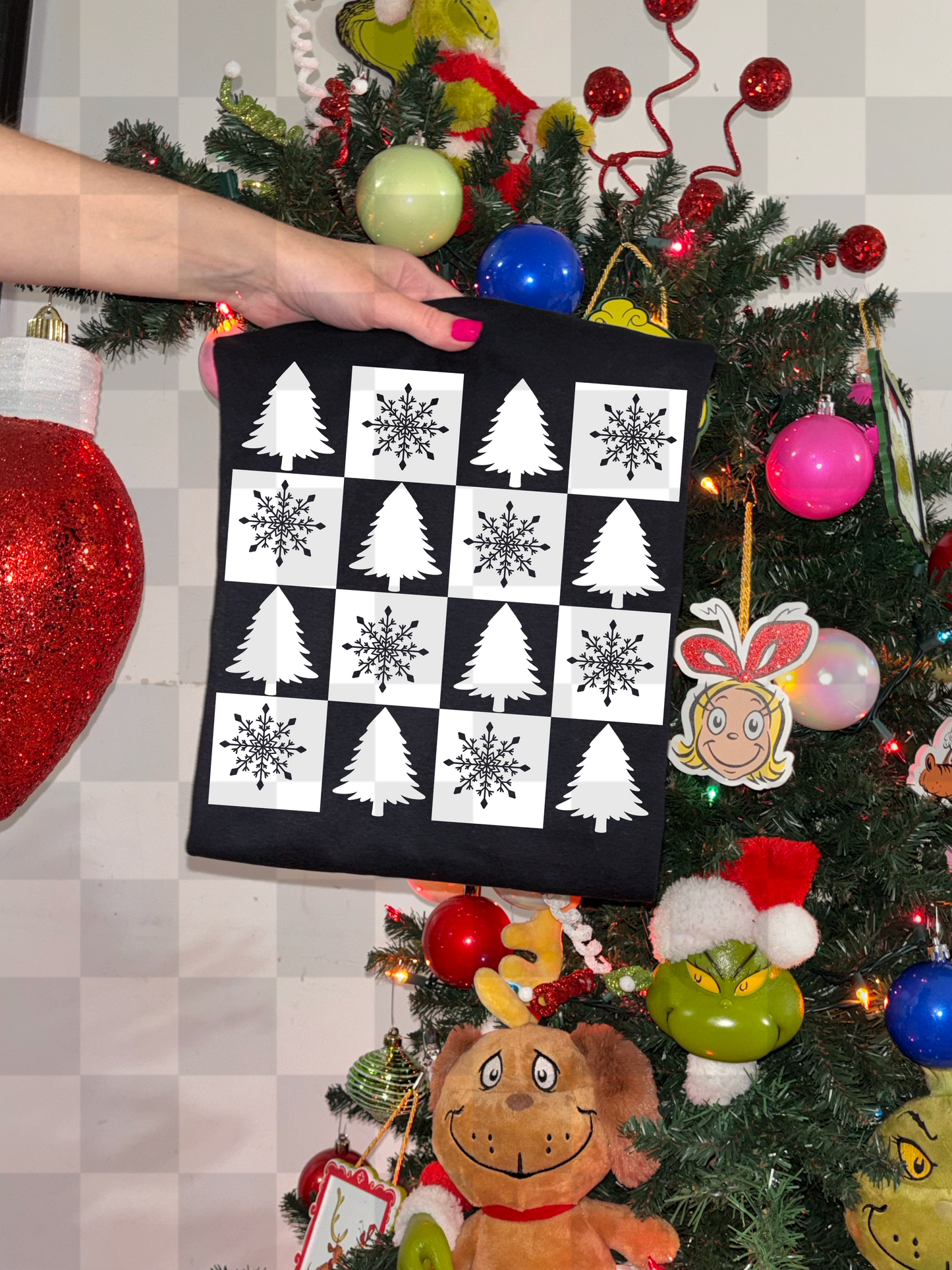 Checkered Winter PNG Design *NO LICENSING REQUIRED*