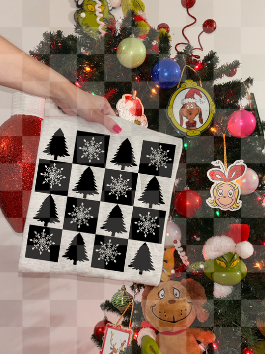 Checkered Winter PNG Design *NO LICENSING REQUIRED*