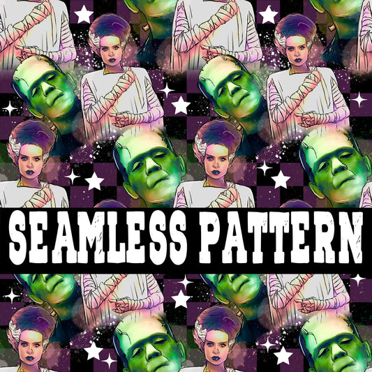 Horror Couple Seamless - Commercial Use - No Licensing