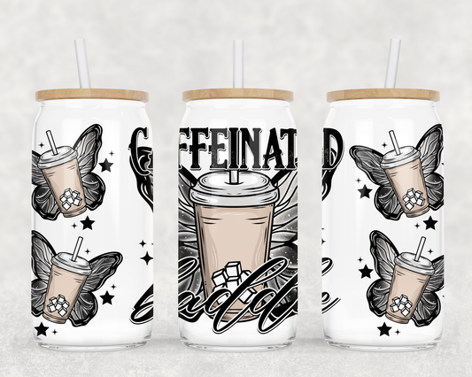 CAFFEINATED BADDIE GLASS WRAP - NO LICENSING REQUIRED