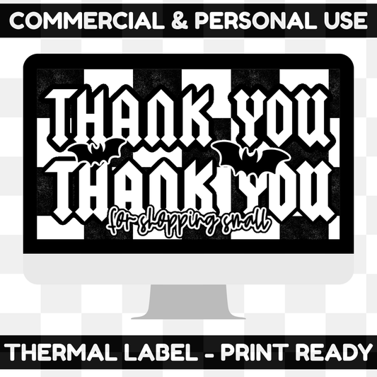 Thank You For Shopping Small Thermal Label Digital Download