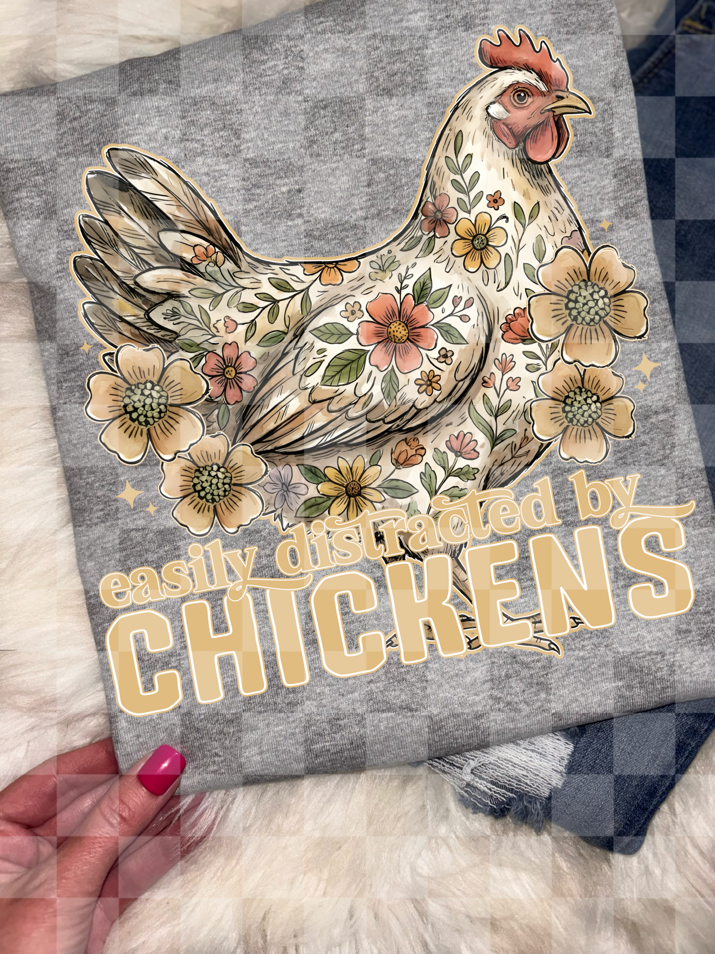 Easily Distracted By Chickens DIGITAL DESIGN