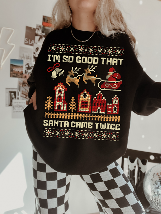 Santa Came Twice PNG Design *NO LICENSING REQUIRED*