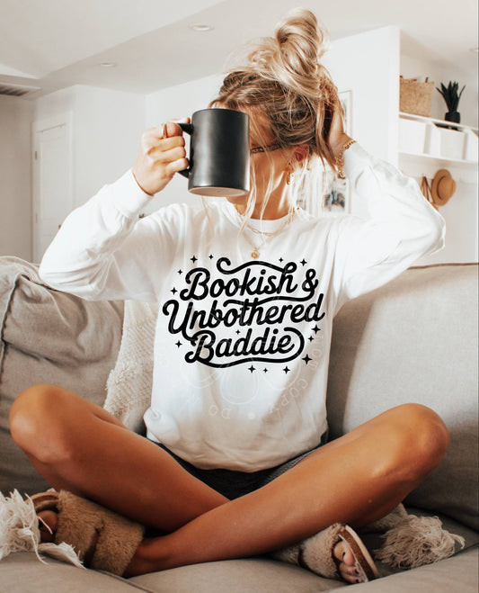 Bookish & Unbothered Baddie PNG Design *NO LICENSING REQUIRED*