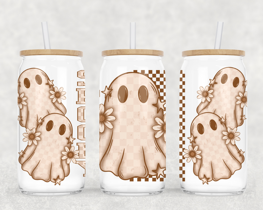SPOOKY BOHO GHOST GLASS WRAP - NO LICENSING REQUIRED