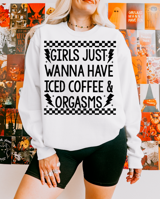 Iced Coffee & Orgasms PNG Design *NO LICENSING REQUIRED*