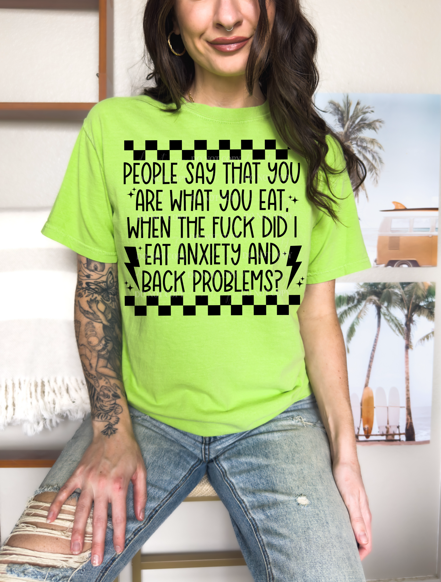 Anxiety & Back Pain PNG Design *NO LICENSING REQUIRED*