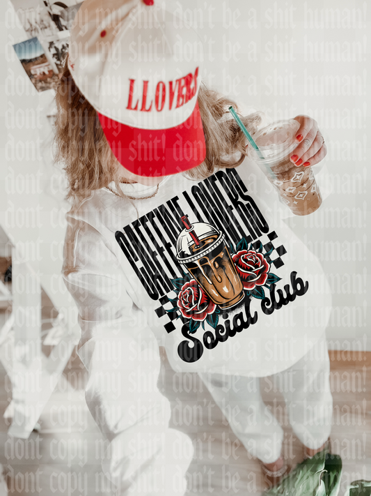 CAFFEINE LOVERS SOCIAL CLUB DIGITAL DESIGN
